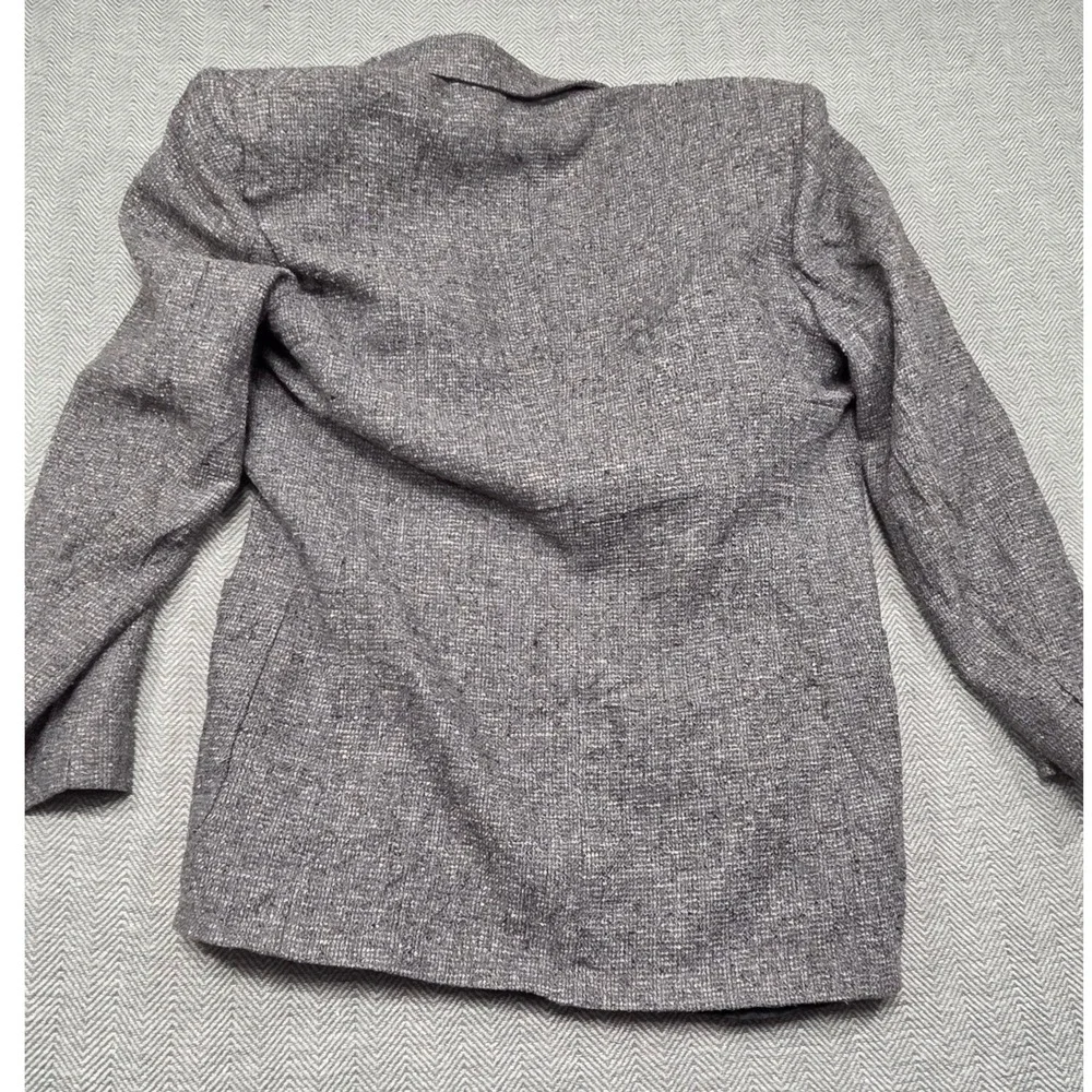 Haggar Imperial Athletic Fit Blazer Grey Textured Sport Coat‎ Made in USA Mens